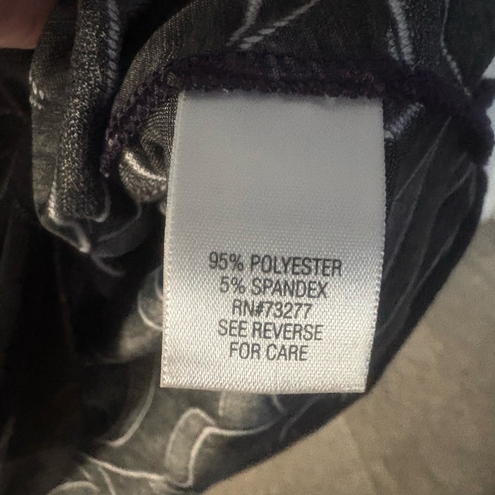 Croft & Barrow Purple and Black Floral Blouse - Picture 4 of 8